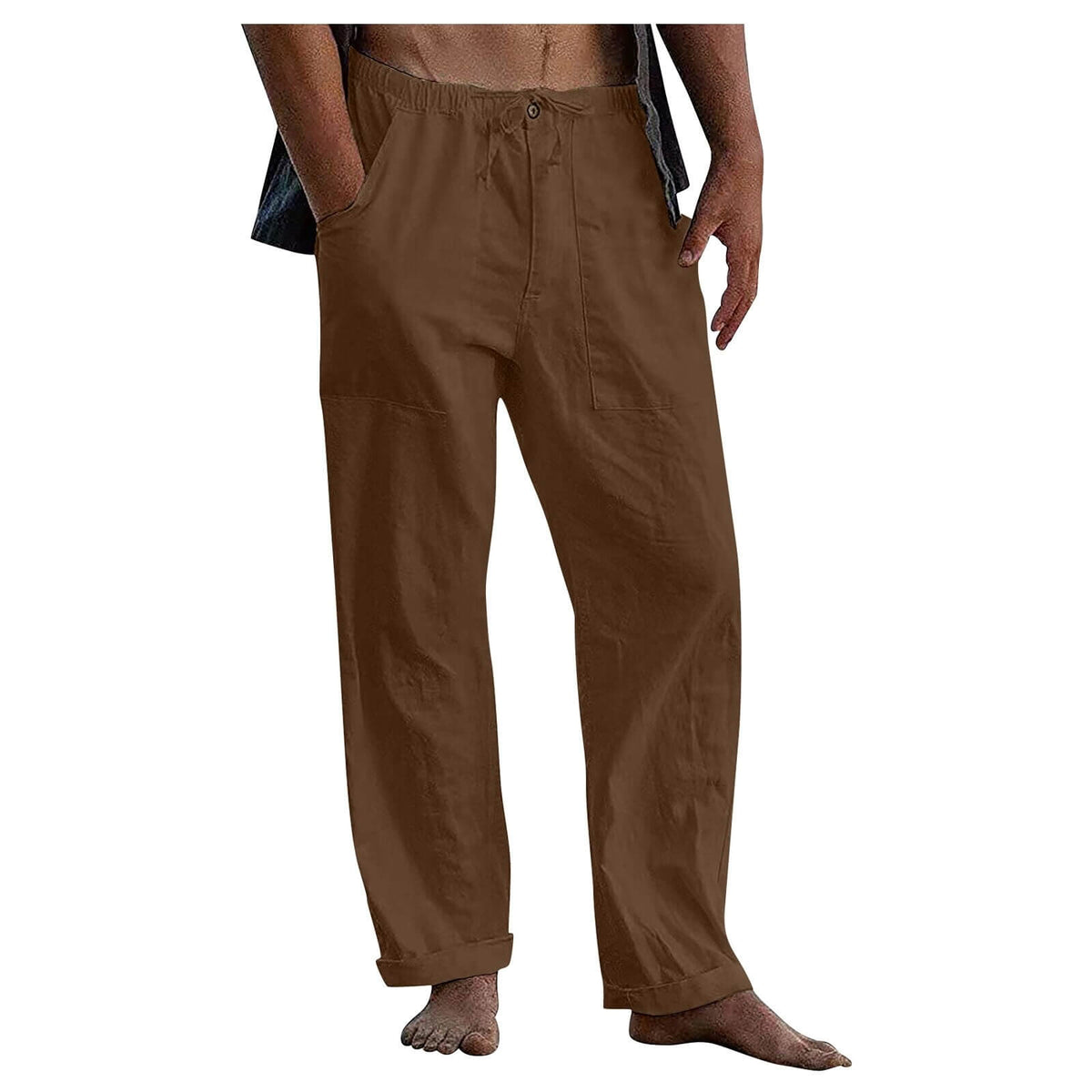 Lorenz | wijde casual broek – materiaal: Katoen, linnen — afbeelding 7