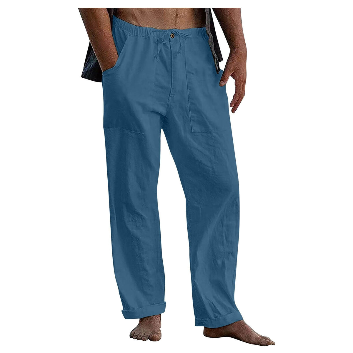 Lorenz | wijde casual broek – materiaal: Katoen, linnen — afbeelding 3