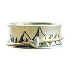 Loving mountain gepersonaliseerde spinner ring