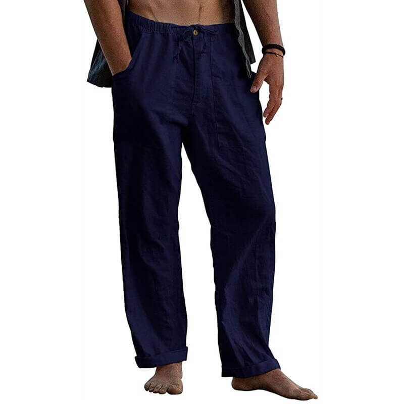 Lorenz | wijde casual broek – materiaal: Katoen, linnen — afbeelding 11