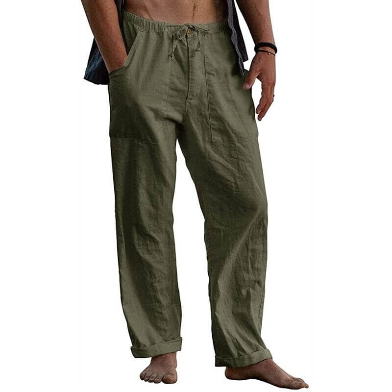 Lorenz | wijde casual broek – materiaal: Katoen, linnen — afbeelding 10