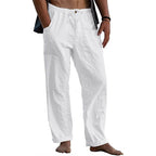 Lorenz | wijde casual broek – materiaal: Katoen, linnen — afbeelding 9