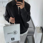 Zipped heren sweater