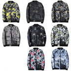 Heren bomberjack met abstracte print