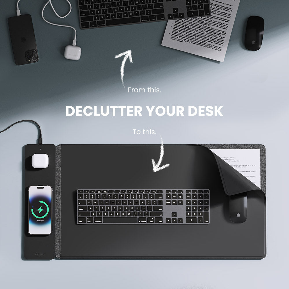 Draadloze oplaadbare bureau mat