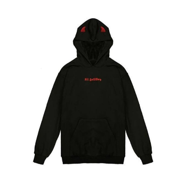 Hoodie met duivelsmotief