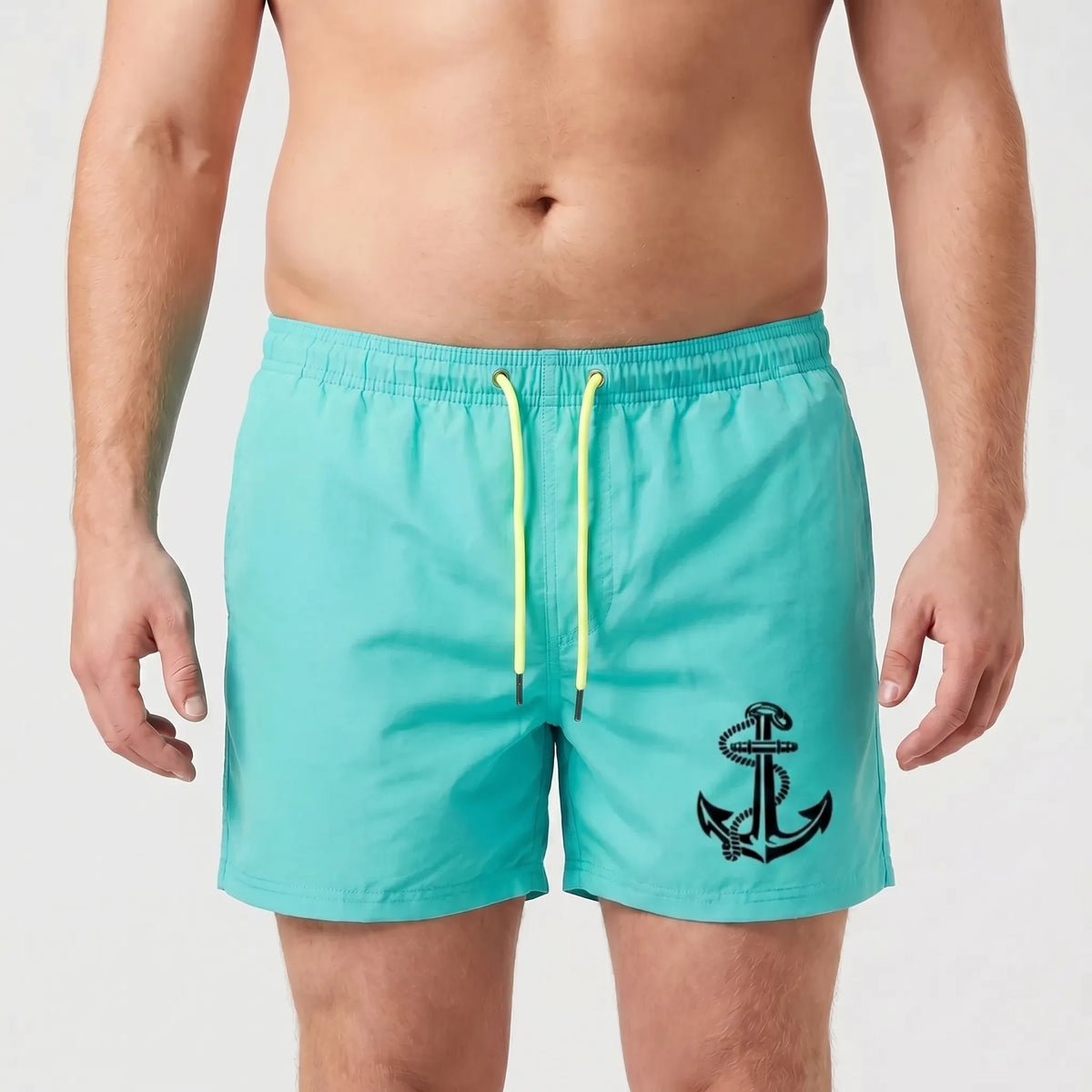 Zwemshorts met trekkoord tot boven de knie