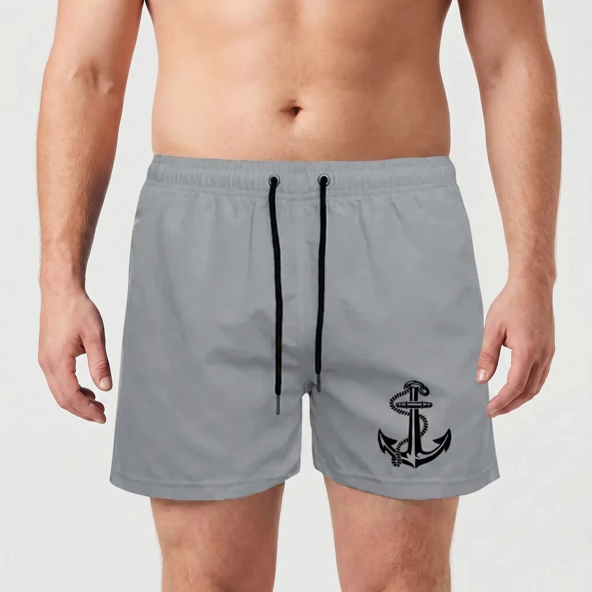 Zwemshorts met trekkoord tot boven de knie