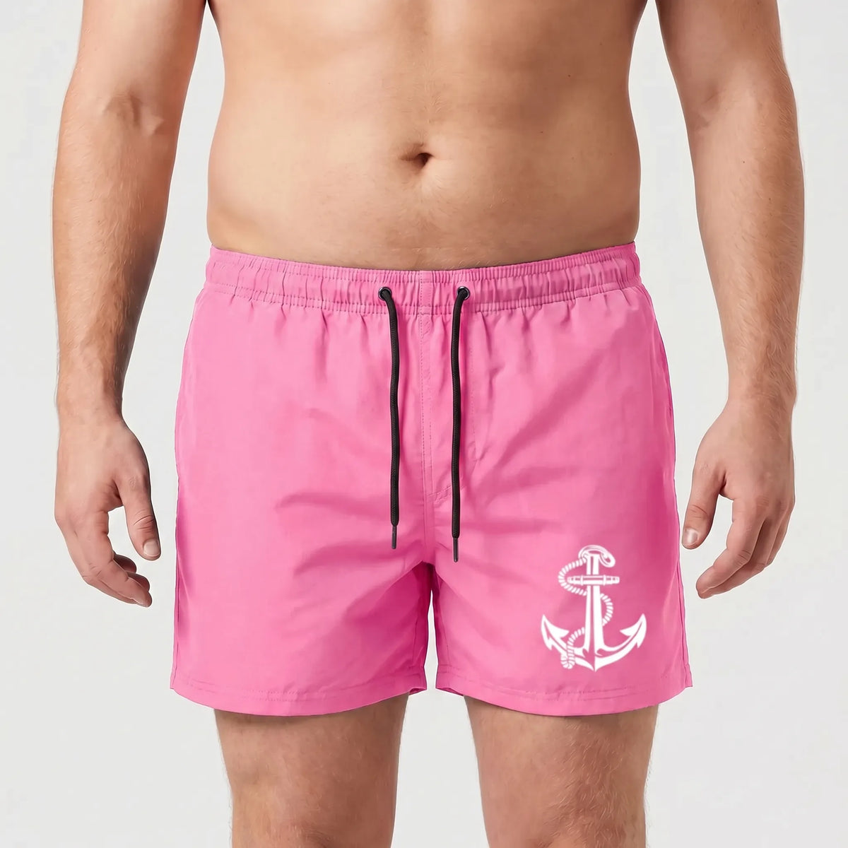 Zwemshorts met trekkoord tot boven de knie