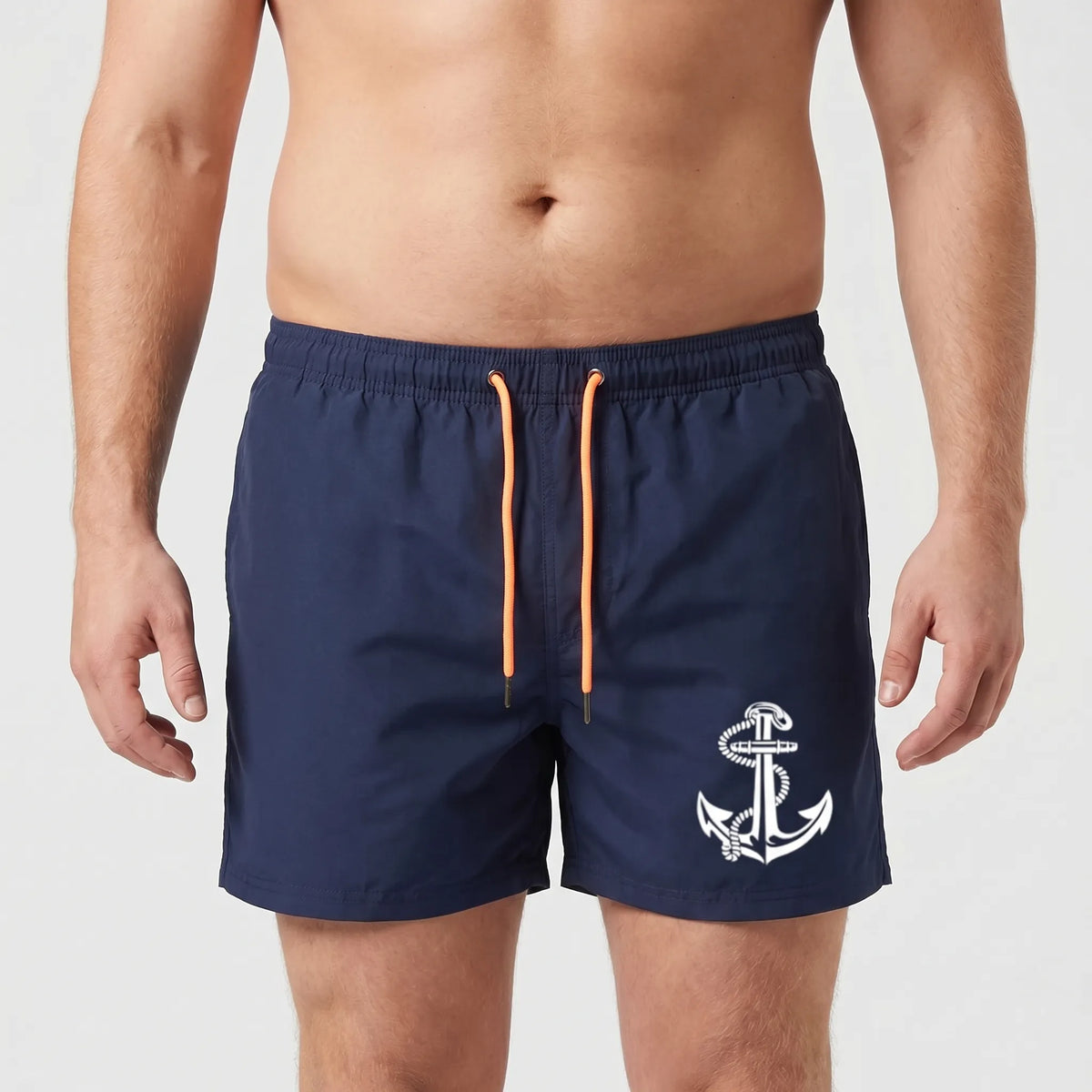 Zwemshorts met trekkoord tot boven de knie