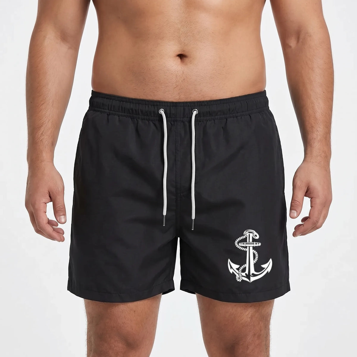 Zwemshorts met trekkoord tot boven de knie