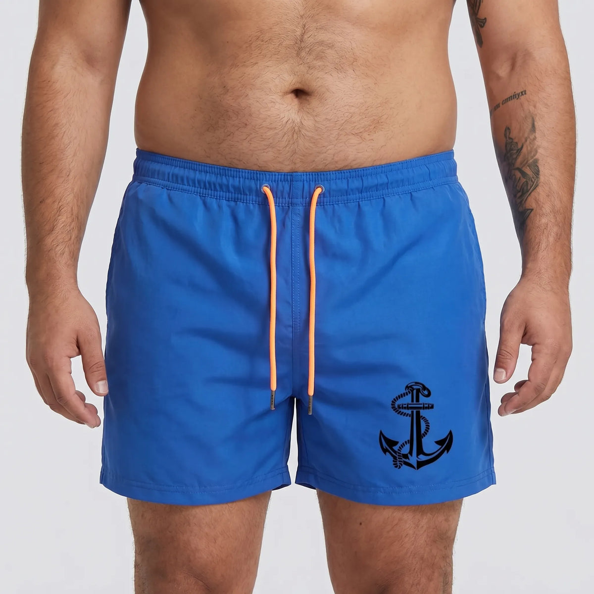 Zwemshorts met trekkoord tot boven de knie