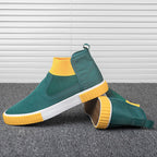 Heren canvas sneakers met high top design