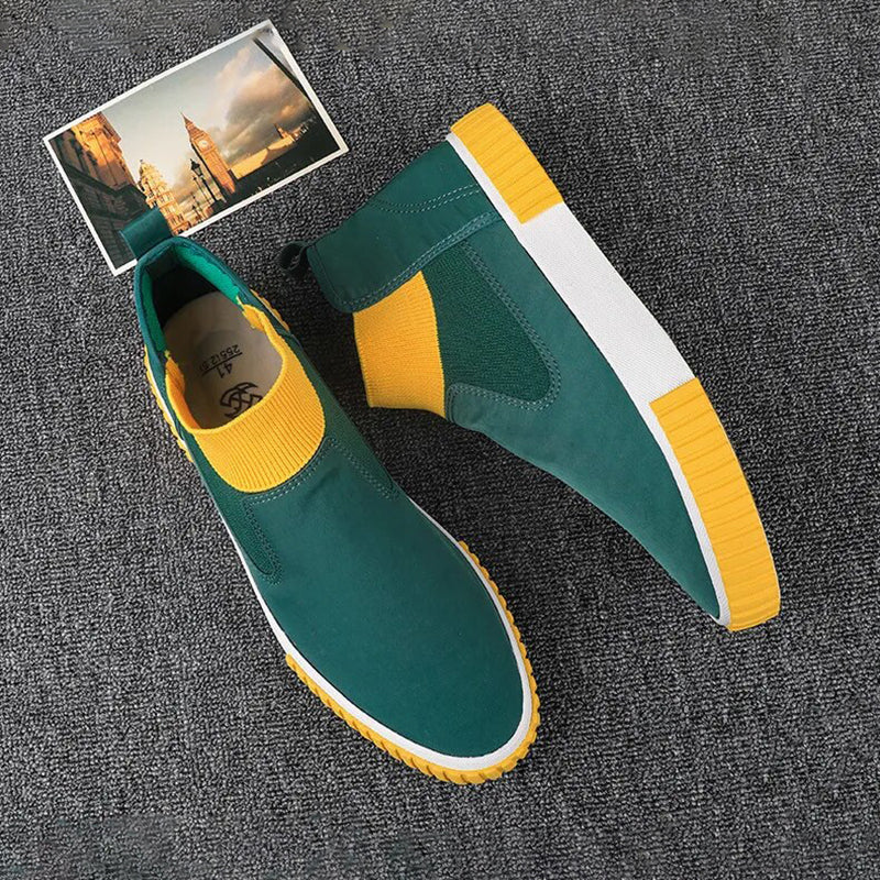 Heren canvas sneakers met high top design
