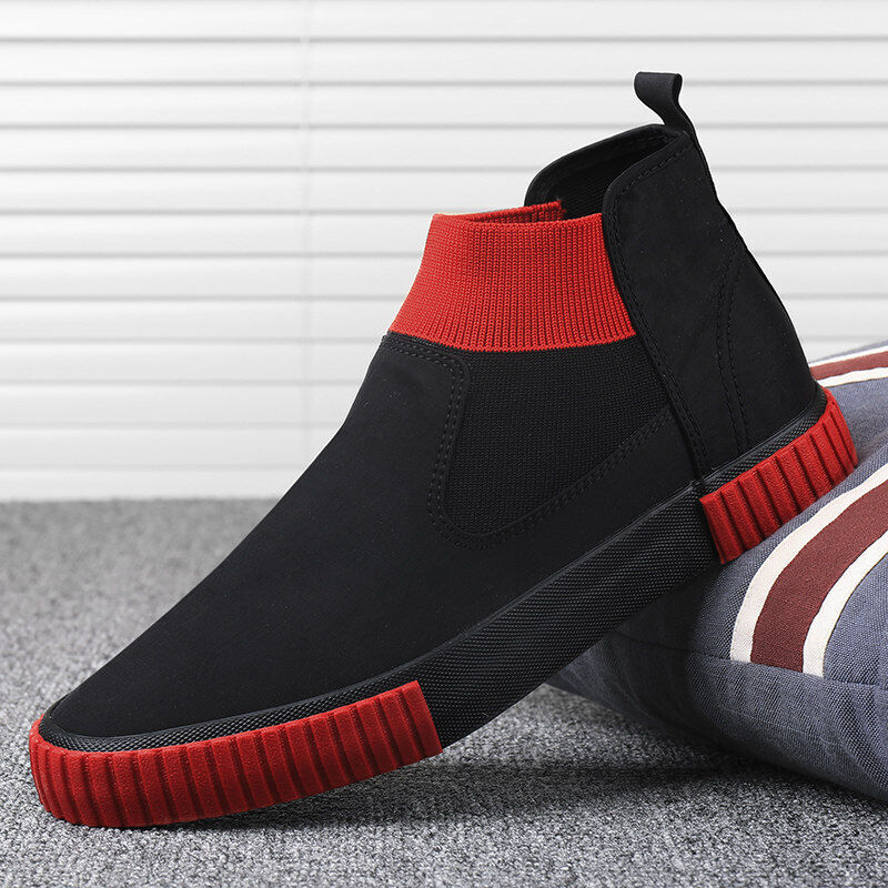 Heren canvas sneakers met high top design