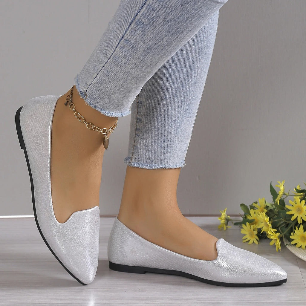 Punt ballerina's met stretch