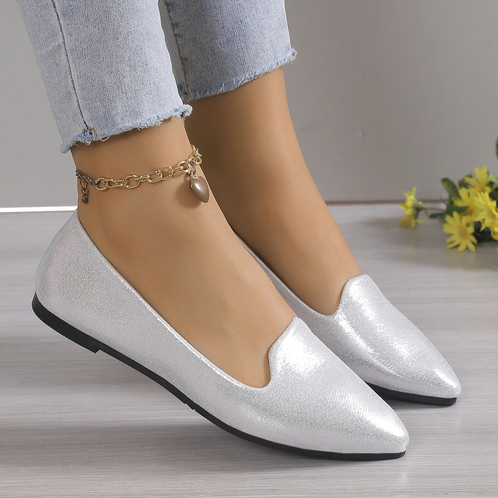 Punt ballerina's met stretch