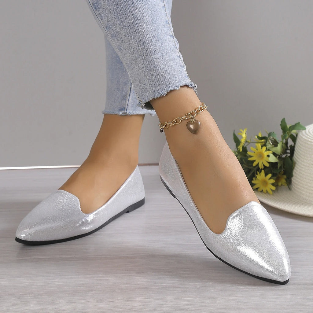 Punt ballerina's met stretch