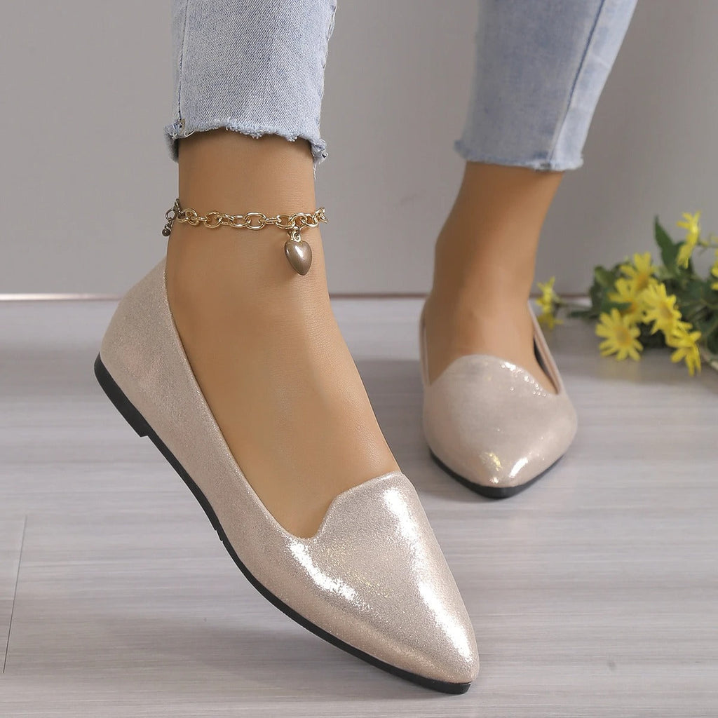 Punt ballerina's met stretch