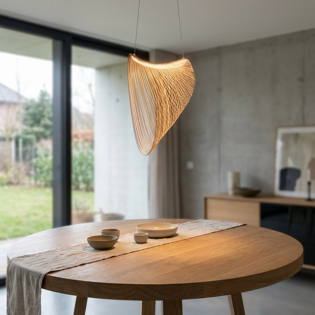In hoogte verstelbare hanglamp