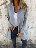 Halflange hooded zip-up jacket