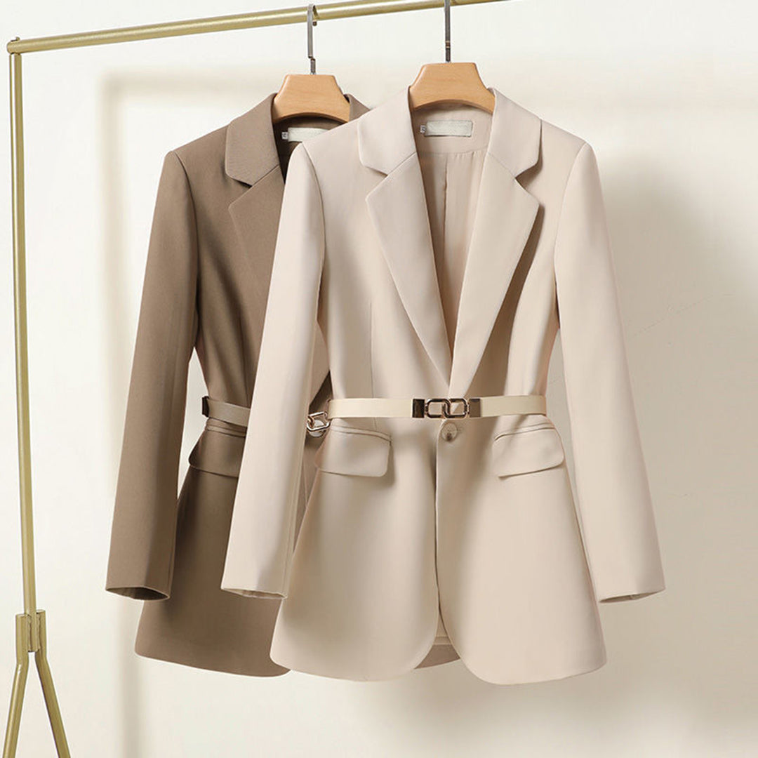 Dames blazer met ceintuur