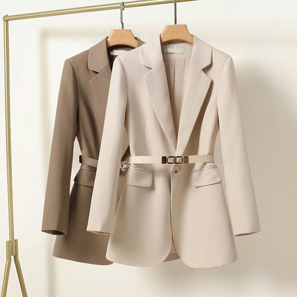 Dames blazer met ceintuur
