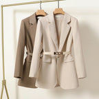 Dames blazer met ceintuur