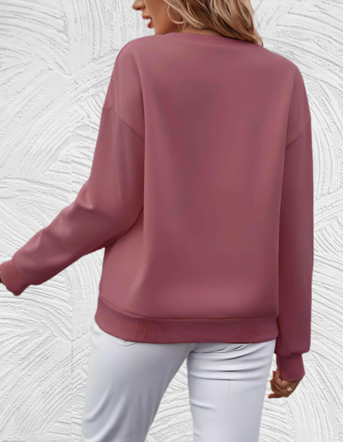 Oversized dames sweater met ronde hals — afbeelding 44