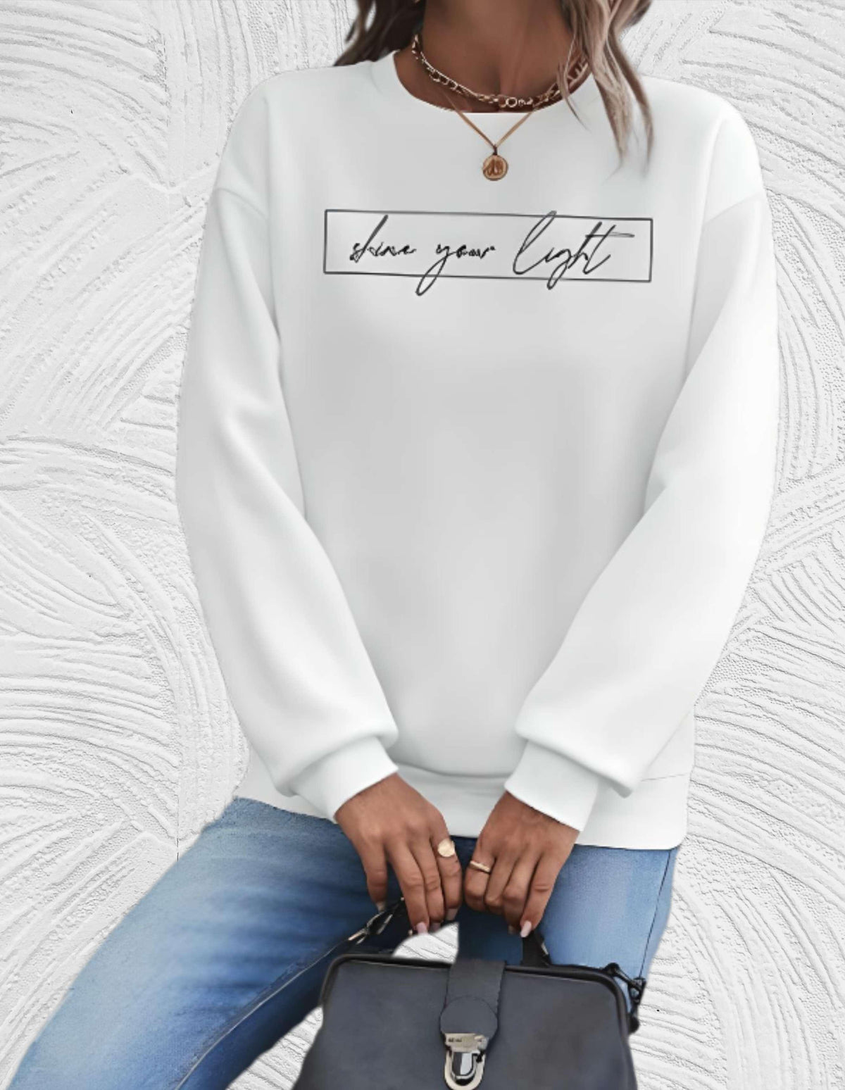 Oversized dames sweater met ronde hals