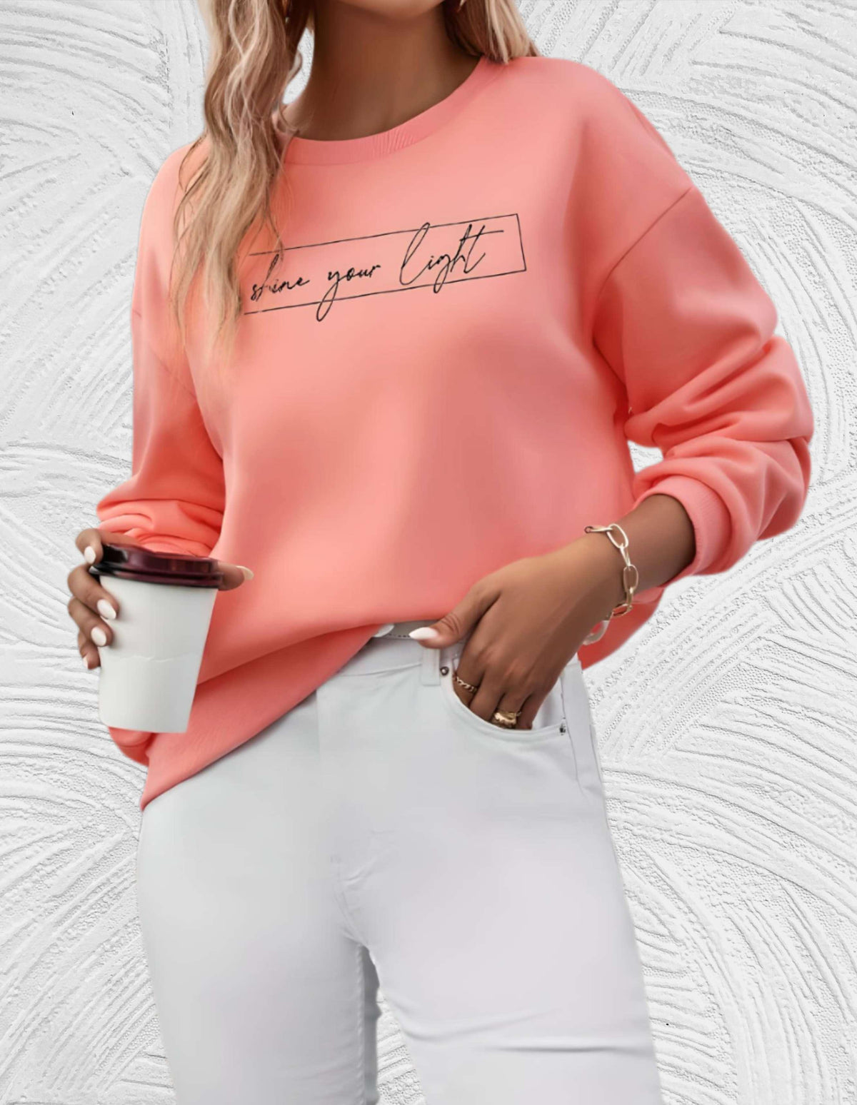 Oversized dames sweater met ronde hals