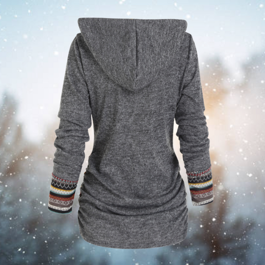Tribale hoodie met geometrisch patroon