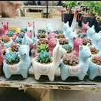 Bloempot met alpacamotief