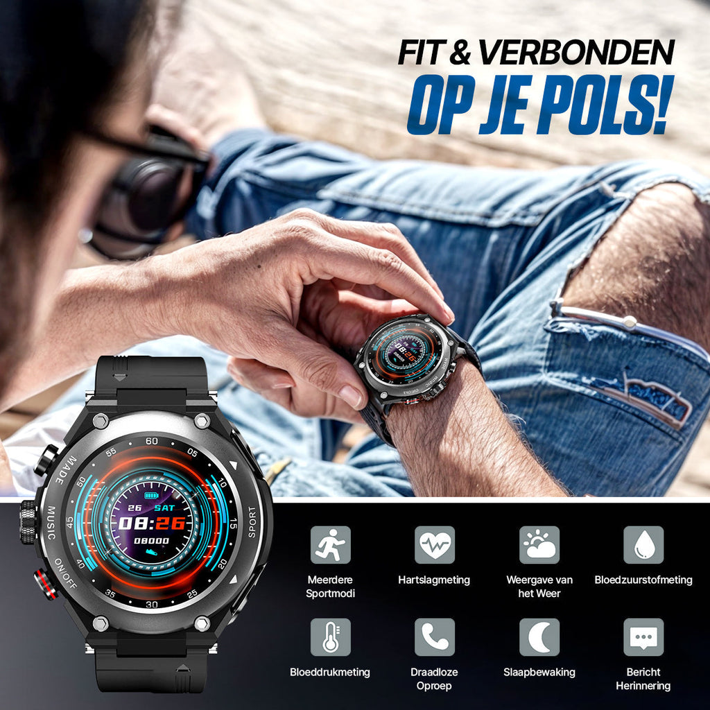 Complete smartwatch met geïntegreerde draadloze oordoppen — afbeelding 2