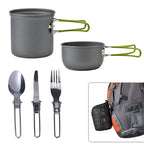 Camping pannenset met bestek