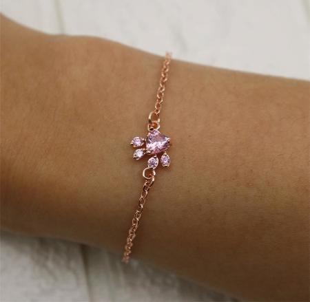 Armband van rozenkwarts