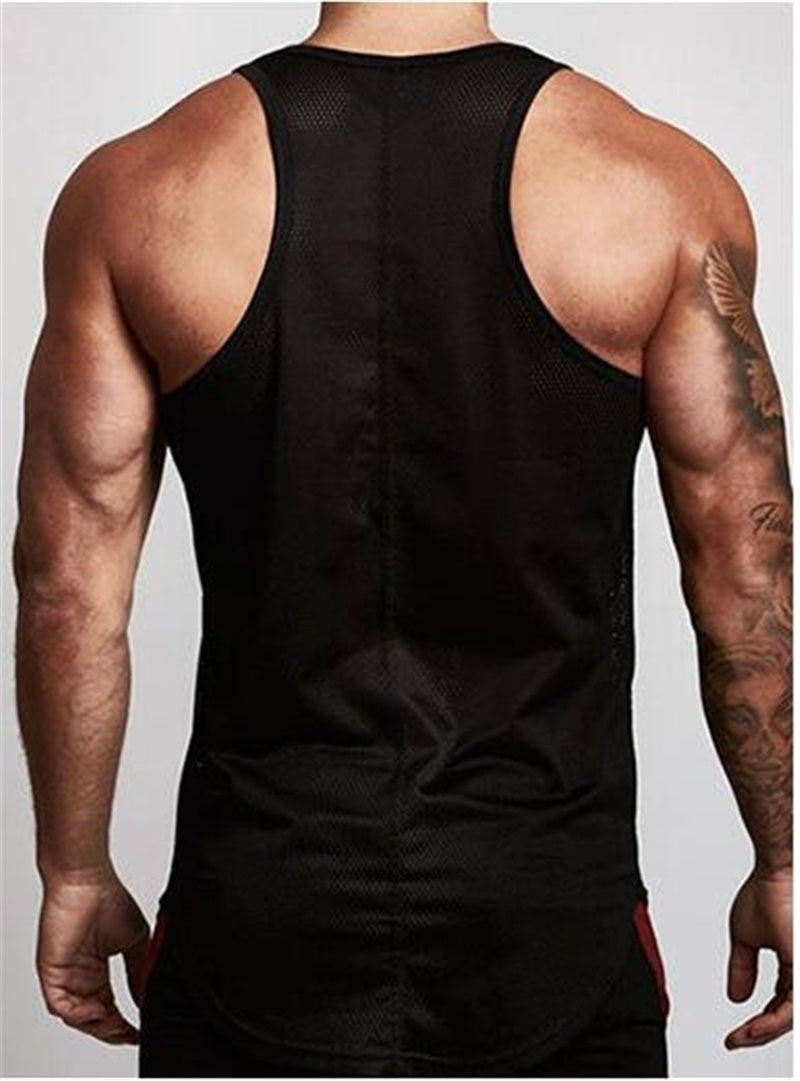 Mouwloos sporttanktop van M mesh