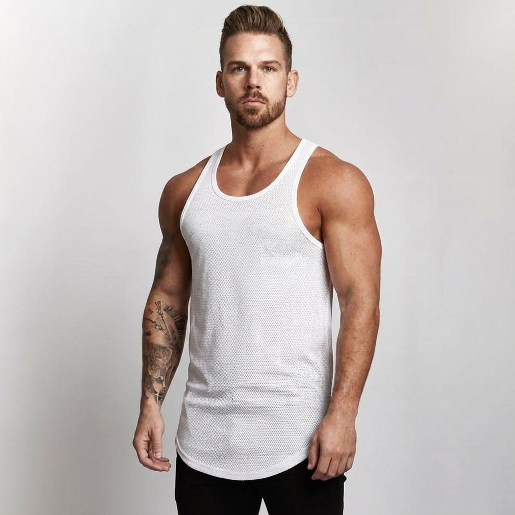 Mouwloos sporttanktop van M mesh — afbeelding 14