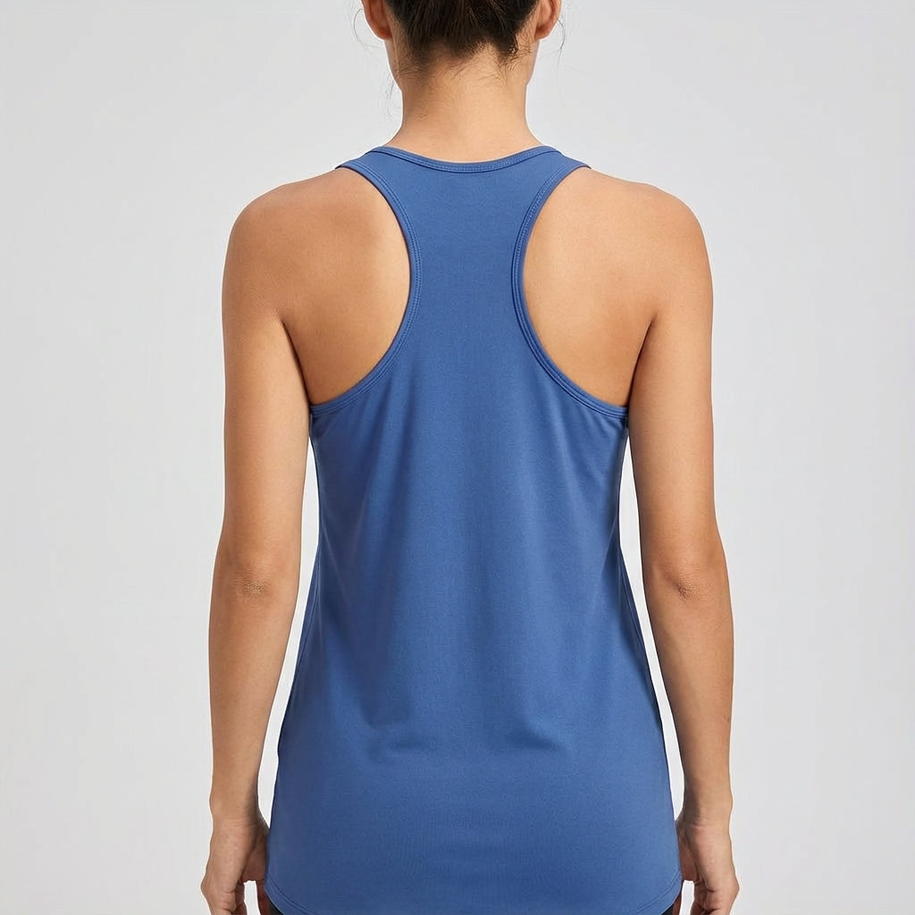 Mouwloos sporttop van elastische stof — afbeelding 12