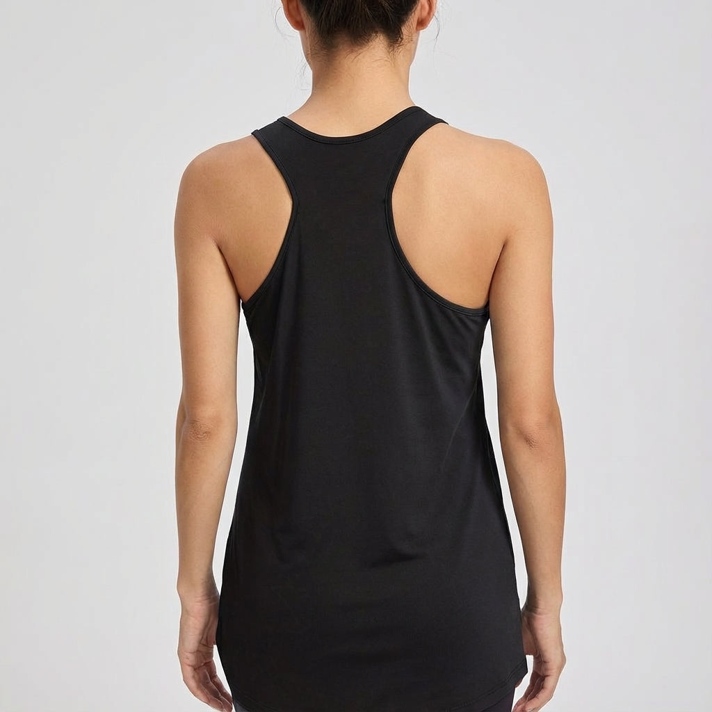 Mouwloos sporttop van elastische stof — afbeelding 24