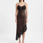 Asymmetrische midi-slipdress – Liva