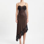 Asymmetrische midi-slipdress – Liva