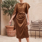 Asymmetrische midi jurk