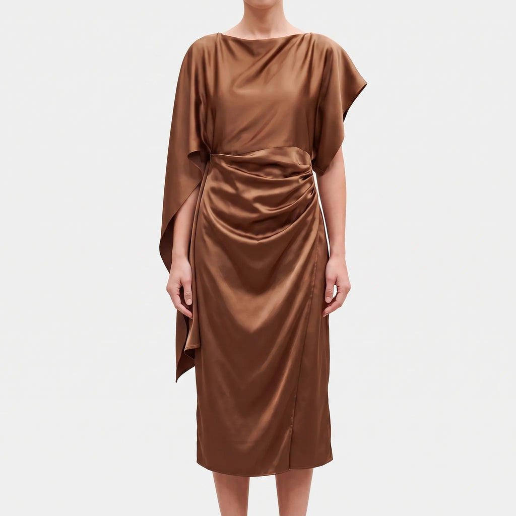 Asymmetrische midi jurk