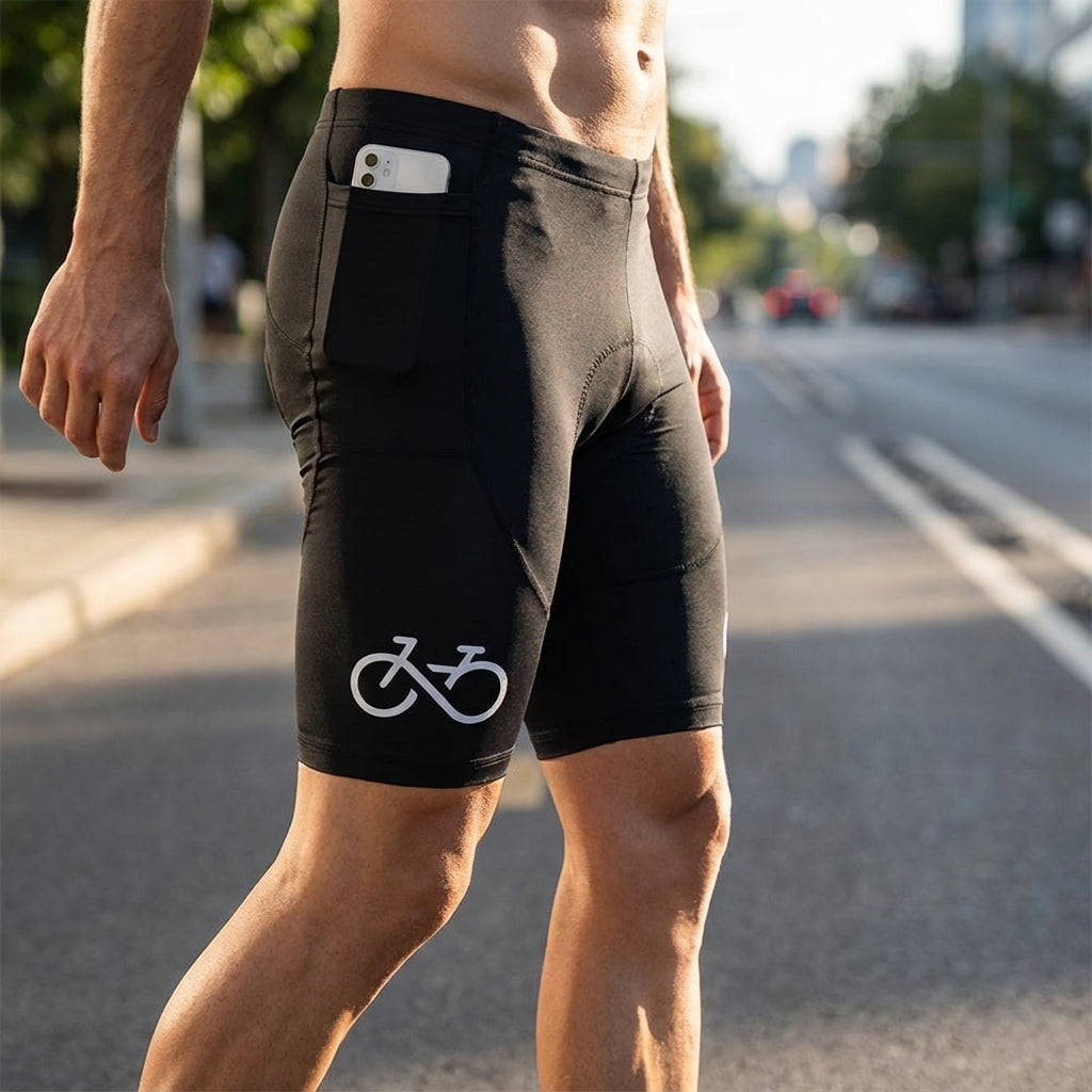 Ademend fietsbroek met padding