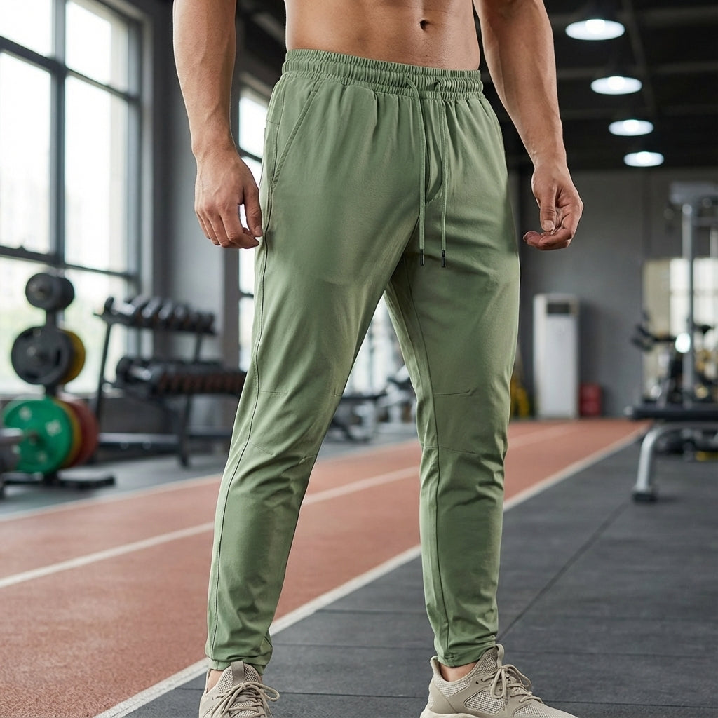 Ademend sportbroek met trekkoord