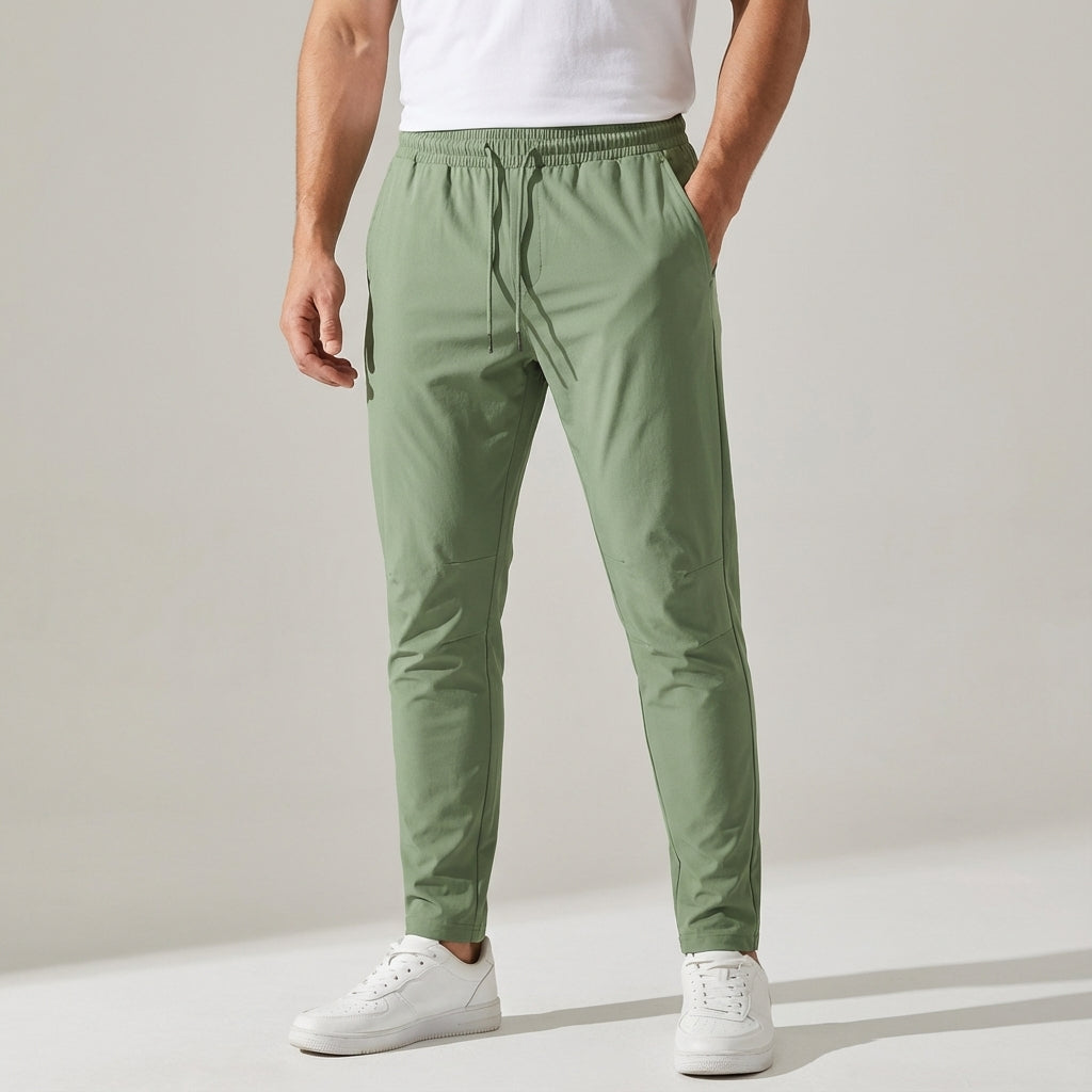 Ademend sportbroek met trekkoord