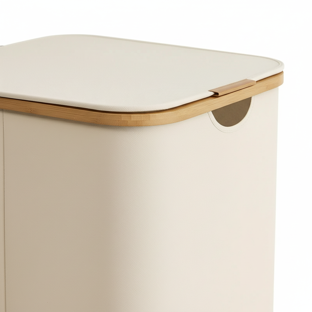 Ademend textiel wasmand
