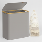 Ademend textiel wasmand