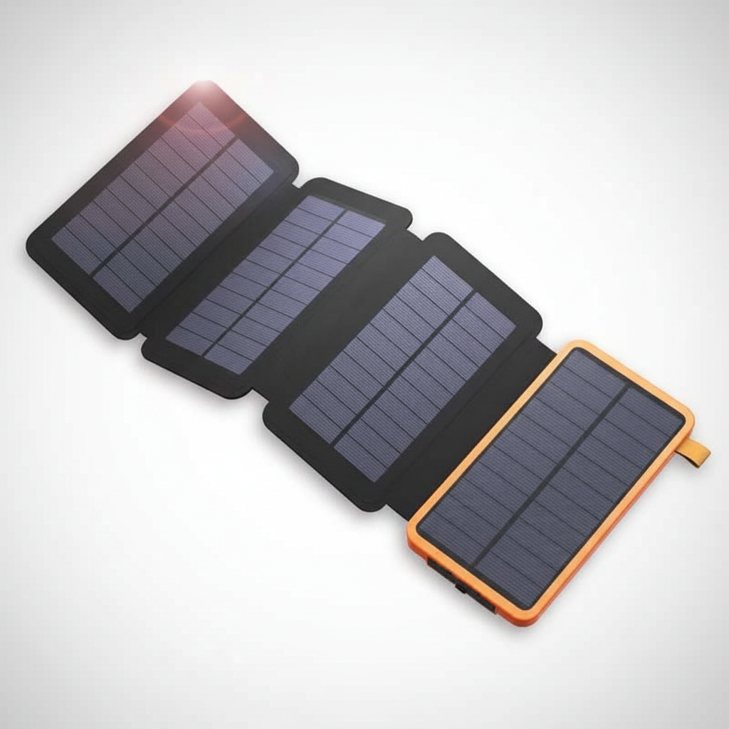 Opvouwbare zonne-energie powerbank kunststof — afbeelding 4